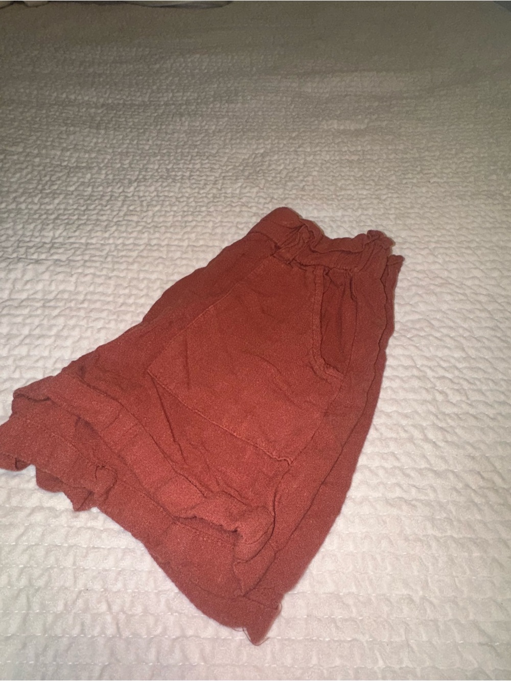 Aeropostale Rust Midi Skirt with Ruffle Hem